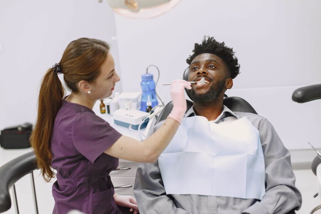 Professional teeth whitening procedure in Los Algodones, Mexico